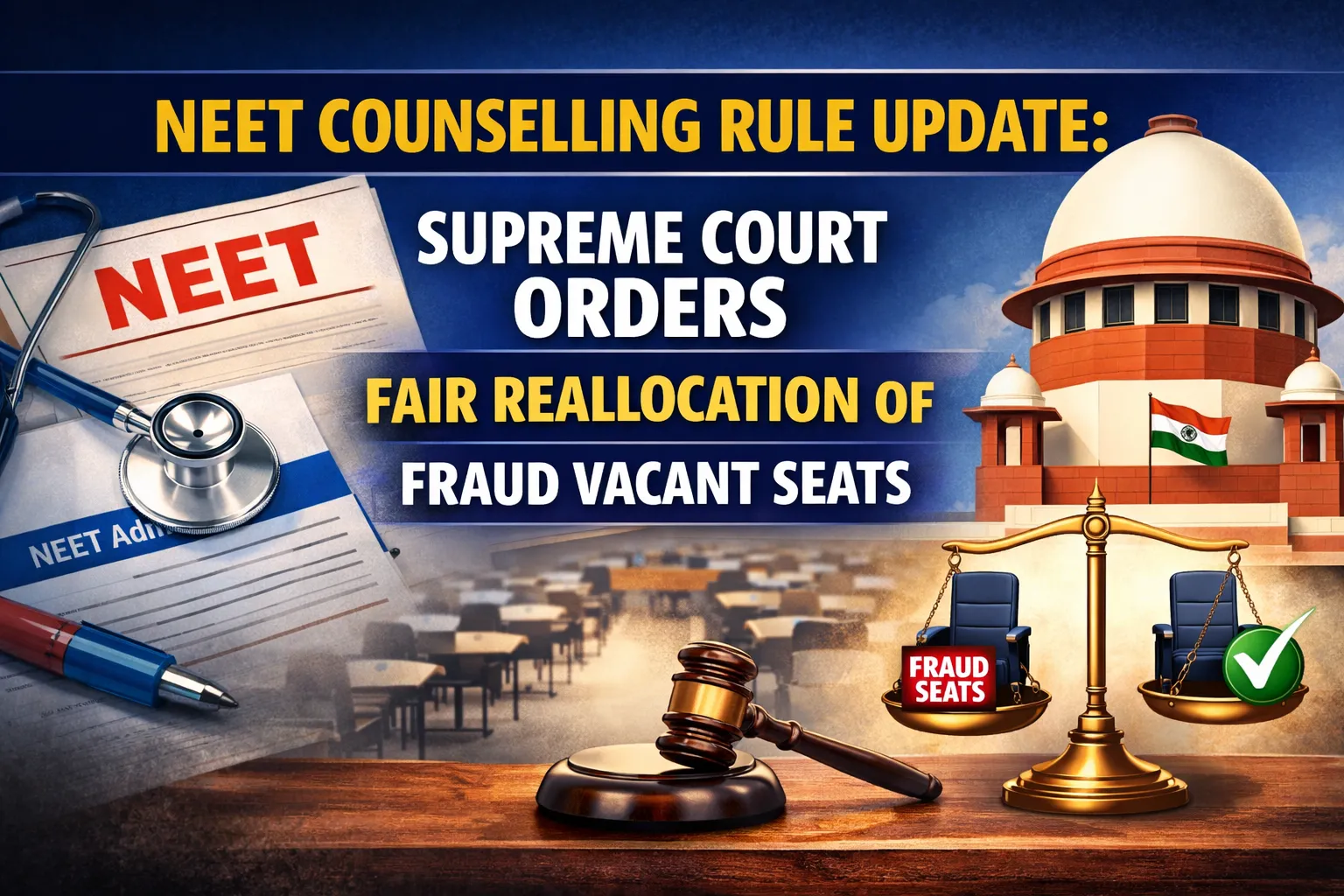 NEET Counselling 2023: Supreme Court Directive for Pro-Rata Distribution of Fraud Vacancy Seats